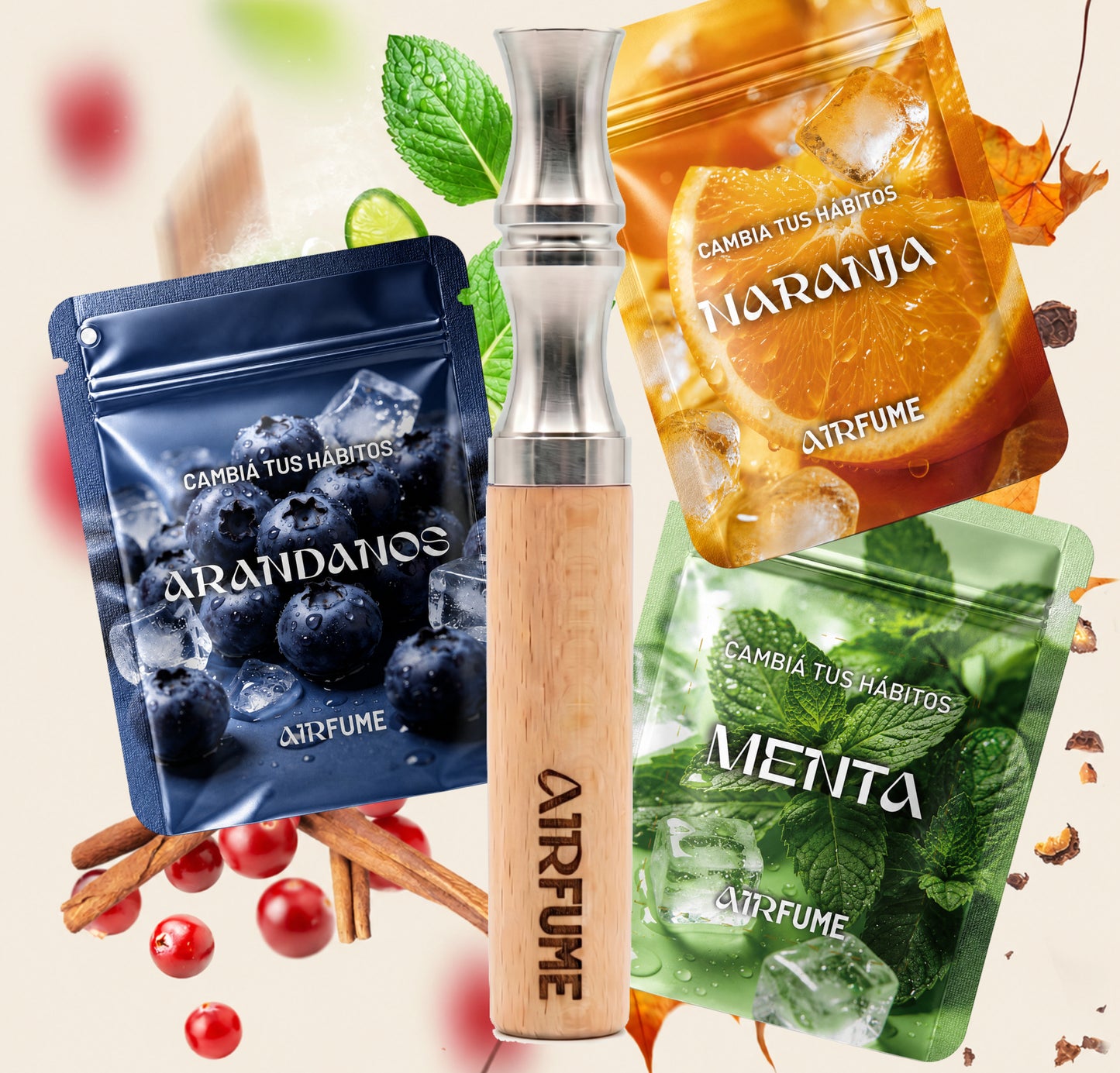 Kit AirFume - Dispositivo AirFume™ + 3 Sobres de Sabor